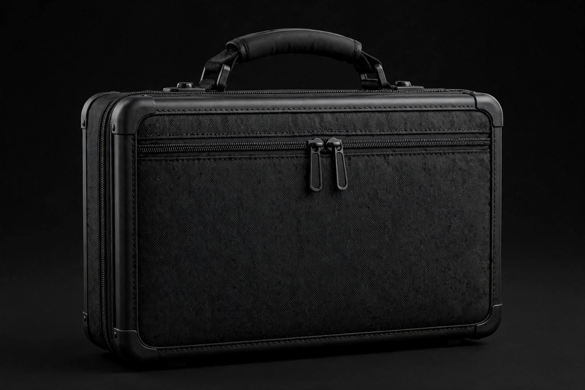 Closed black EVA hard-shell tool case with 1680D ballistic face