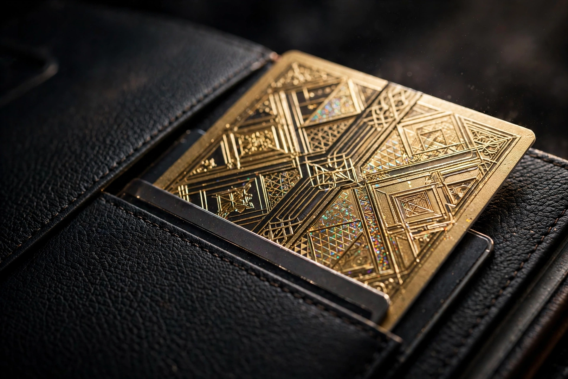 Trading card sliding into a magnetic frame pocket, the magnetic edge holding it