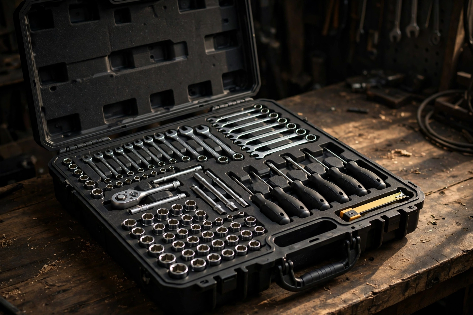 72-piece tool set in a custom EVA hard-shell case